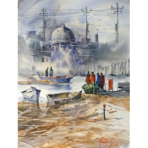 Malik Tariq, 11 x 15 Inch, Watercolor On Paper, Seascape Painting, AC-MKT-001